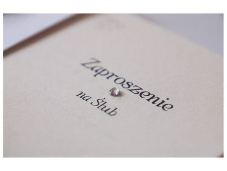 Zaproszenia ślubne z kokardą, biały (1 op. / 10 szt.)