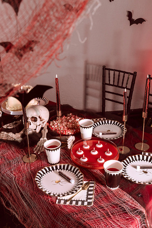 SERWETKI PAPIEROWE ZE ZŁOTYM BRZEGIEM PAJĄK 33CM 12 SZT