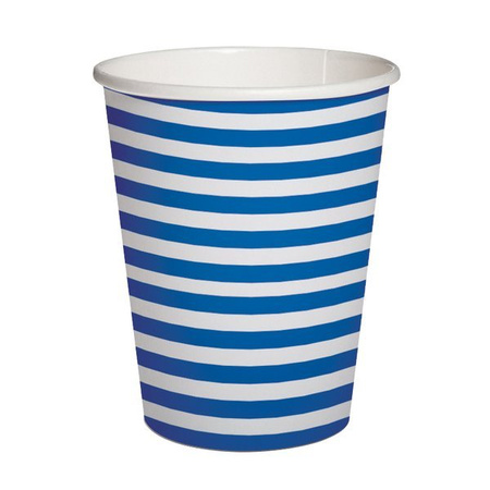 KUBECZKI PAPIEROWE PASKI GRANAT 0,25L 10SZT.