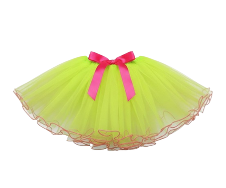 SPÓDNICZKA TUTU DZIECIĘCA LIMONKOWA