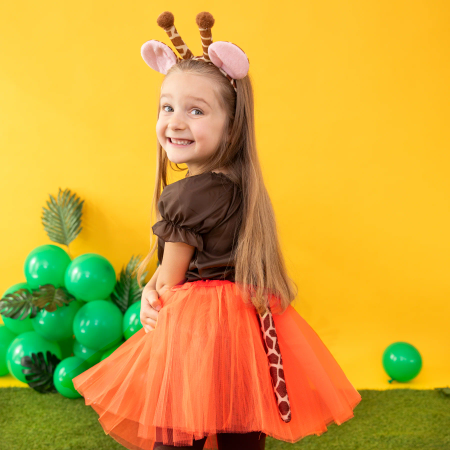 SPÓDNICZKA TIULOWA POMARAŃCZOWA 30CM