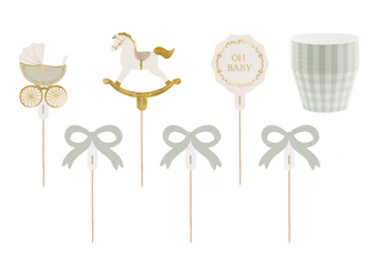 TOPPERY PAPIEROWE PAPILOTKI 6 SZT 10 CM