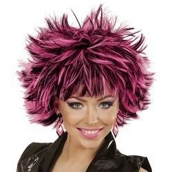 PERUKA ROCK DISCO RÓŻOWA