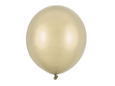BALONY LATEKSOWE METALICZNE ZŁOTE 43 CM 25 SZT 