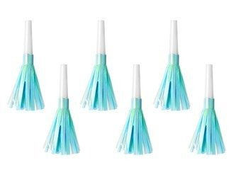 TRĄBKI PARTY BŁĘKITNY 6 SZT URODZINY