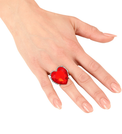 PIERŚCIONEK CZERWONE SERCE