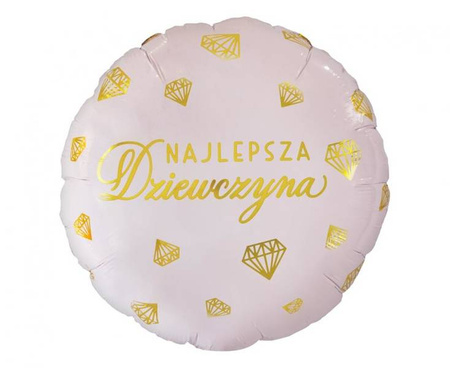 BALON FOLIOWY NAJLEPSZA DZIEWCZYNA 46 CM