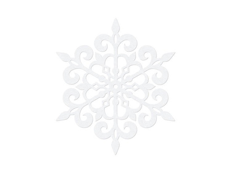 Dekoracje papierowe Śnieżynka, biały, 11cm (1 karton / 50 op.) (1 op. / 10 szt.)