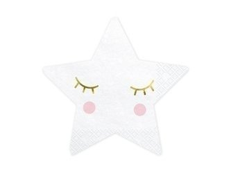 SERWETKI 16x16cm GWIAZDA BIAŁE 20 szt.