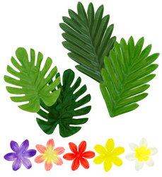 HAWAJSKIE LIŚCIE I KWIATY DEKORACJE