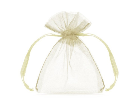 WORECZKI Z ORGANZY KREMOWE 10 SZT 10 CM