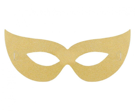 Maseczki papierowe złote, 4 szt. bal karnawałowy
