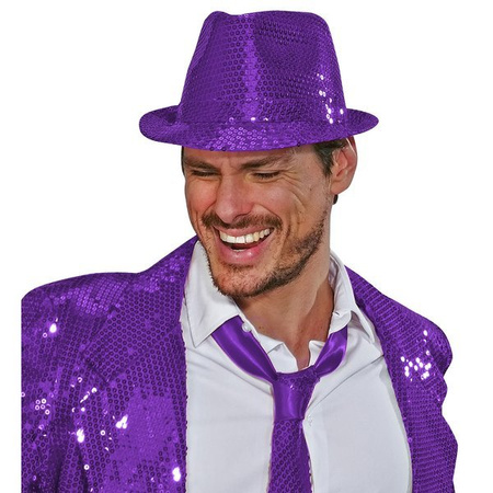 KAPELUSZ FEDORA FIOLETOWY 