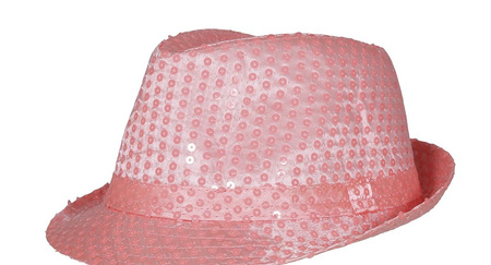 KAPELUSZ FEDORA RÓŻOWY 