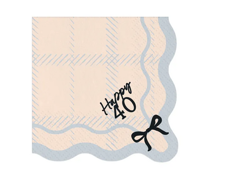 SERWETKI PAPIEROWE 33 CM KREMOWE 40 HAPPY 12 SZT