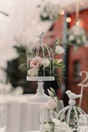 KLATKA DEKORACYJNA BIAŁA 27.5 CM