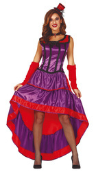 STRÓJ BURLESKA FIOLETOWO-CZERWONA