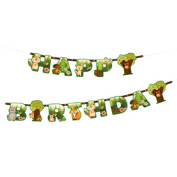 BANER HAPPY BIRTHDAY LEŚNI PRZYJACIELE 210X16 CM
