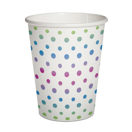 KUBECZKI PAPIEROWE KROPKI 0,25L 10 SZT.