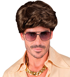 PERUKA MĘSKA RICK BRĄZOWA