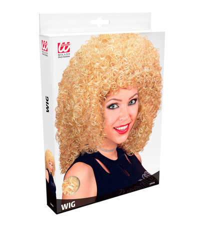 PERUKA DAMSKA BLOND KRĘCONE WŁOSY