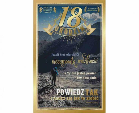 KARTKA OKOLICZNOŚCIOWA 18 URODZINY 13 X 20,5 CM