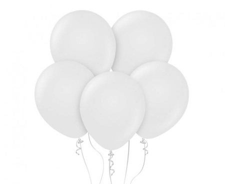 BALONY PASTELOWE BIAŁE 46 CM 5 SZT 