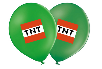 BALONY Z NADRUKIEM PIKSELE TNT 37 CM 6 SZT