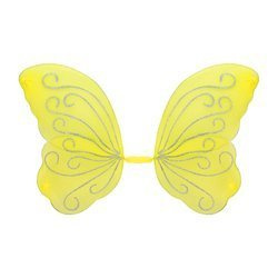 SKRZYDŁA MOTYLA ŻÓŁTE BROKATOWE