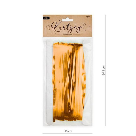 KURTYNA IMPREZOWA POMARAŃCZOWA 100 x 250 CM