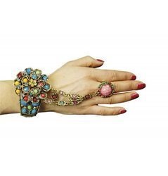 BRANSOLETKA METALOWA KWIAT