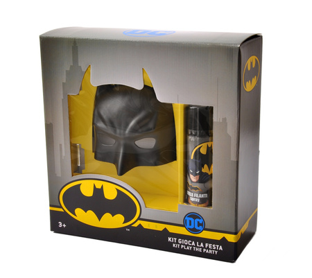 ZESTAW BATMAN 3 ELEMENTY PELERYNA MASKA SPRAY LICENCJA