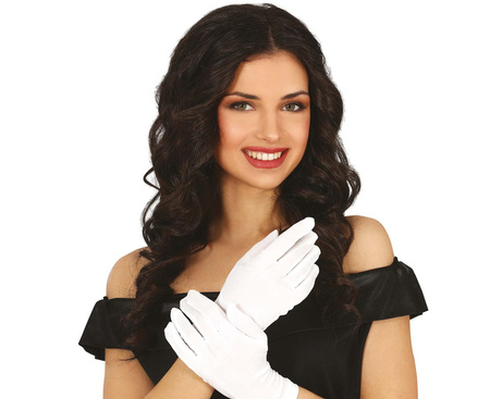 GLOVES, 23 CM, WHITE 