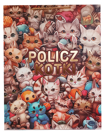 TORBA PREZENTOWA POLICZ KOTKI BRĄZOWA 31 X 40 X 12 CM