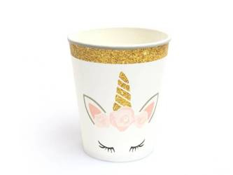 KUBECZKI PAPIEROWE PIĘKNY JEDNOROŻEC 6 SZT 250 ML