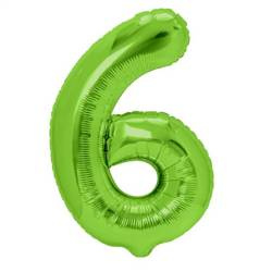 BALON FOLIOWY 100 CM CYFRA 6 ZIELONY