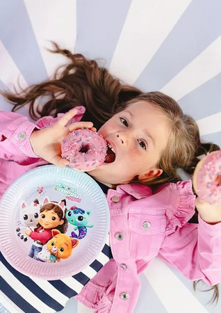 TALERZYKI PAPIEROWE KOCI DOMEK GABI FILM 23 CM 6 SZT 