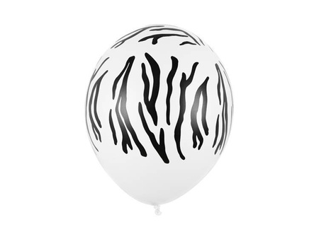 BALONY 30cm ZEBRA, 50 szt.