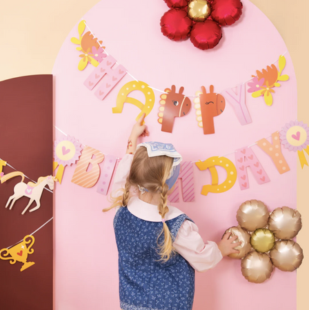 BANER HAPPY BIRTHDAY KONIKI 245 X 22,5 CM