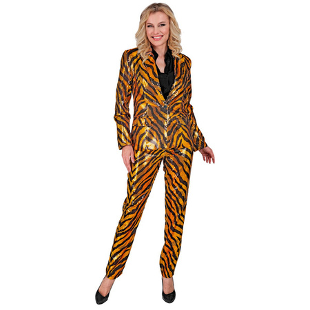 SPODNIE DAMSKIE CEKINOWE TYGRYS