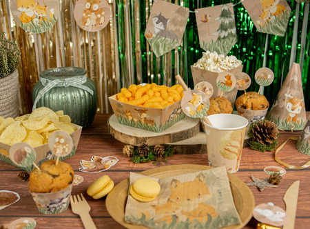 PAPILOTKI NA BABECZKI LEŚNE ZWIERZĄTKA 6 SZT