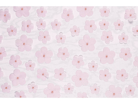 BIEŻNIK KWIATY JASNY RÓŻOWY 26 X 500 CM