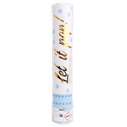 TUBA Z KONFETTI 28 CM NIEBIESKIE