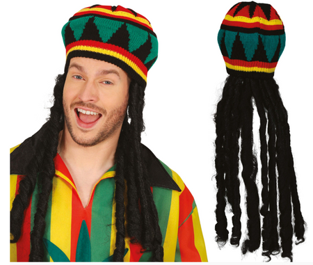 CZAPKA RASTA Z DREDAMI