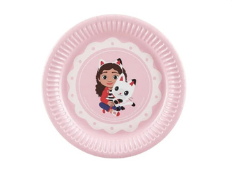 TALERZYKI PAPIEROWE KOCI DOMEK GABI 6 SZT 18 CM