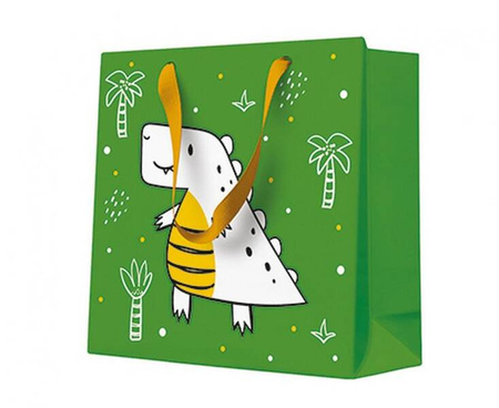 TORBA PAPIEROWA DINOZAUR 17x17x6 CM
