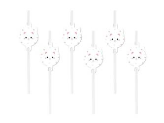 SŁOMKI PAPIEROWE SŁODKI KOTEK 6 SZT