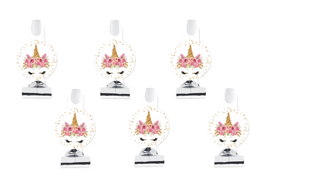 GWIZDKI TRĄBKI URODZINOWE PIĘKNY JEDNOROŻEC 6 SZT.