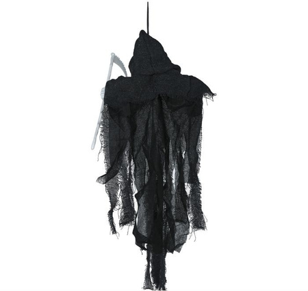 DEKORACJA WISZĄCA SZKIELET Z KOSĄ 50 CM