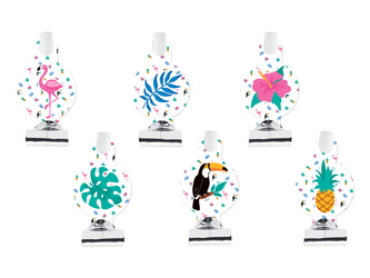 GWIZDKI TRĄBKI ROZWIJANE ALOHA 6 SZT